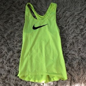 neon green, nike athletic tank top